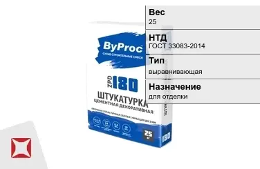 Штукатурка ByProc 25 кг для потолка в Уральске